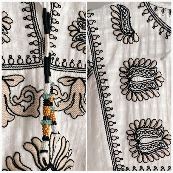 Zara Short Embroidered Dress New - Picture 6 of 6